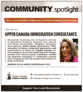 Upper Canada Immigration ad Upper Canada Immigration ad